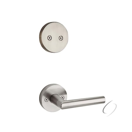 Kwikset Dummy Interior Milan Lever Trim with Round Rose New Chassis Satin Nickel Finish 973MILRDT-15